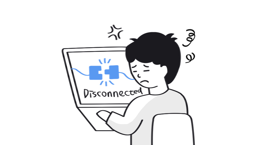 Disconnects and reconnects VPN frequently to get phone connection...